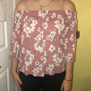 Off the shoulder floral top